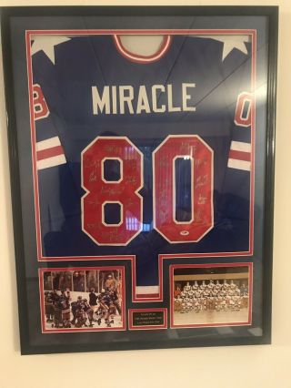 1980 Miracle On Ice Autographed Jersey 20 Signatures