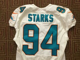 Nfl Miami Dolphins Randy Starks Game Worn Jersey Maryland Titans Browns