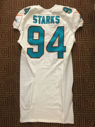 NFL MIAMI DOLPHINS RANDY STARKS GAME WORN JERSEY MARYLAND TITANS BROWNS 2