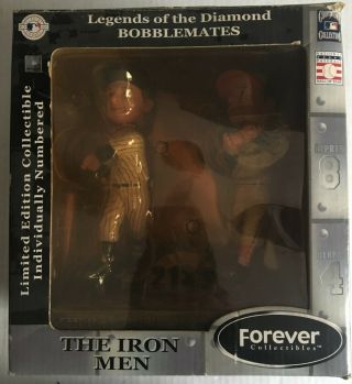 2004 Forever Collectibles Bobblemates The Iron Men Lou Gehrig Cal Ripken /1008