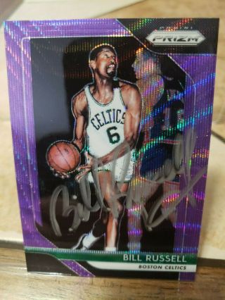 Bill Russell Autographed Card Celtics