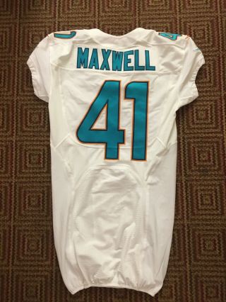 NFL MIAMI DOLPHINS BYRON MAXWELL GAME WORN JERSEY CLEMSON EAGLES SEAHAWKS 2