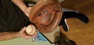Vintage Geo.  A.  Reach Co Inc Model Rc268 Baseball Glove Catchers Mitt Pro Model