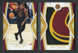 2018 - 19 Panini Opulence 4 Lebron James Gu 6/16 Jersey 3 - Color Patch Booklet