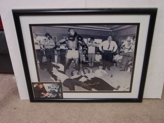 Signed Muhammad Ali Standing Over The Beatles
