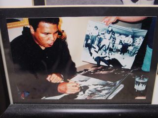 Signed Muhammad Ali Standing Over The Beatles 4