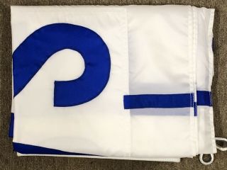 CHICAGO CUBS RYNE SANDBERG AUTHENTIC WRIGLEY FIELD FLOWN FLAG BLUE STRIPE 5 ' X7 ' 3