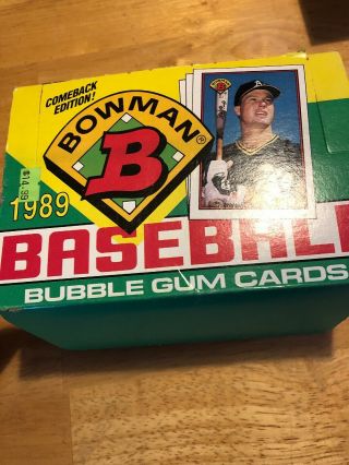 1989 Bowman Baseball Wax Box 36 Packs