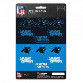 Carolina Panthers Stickers Die Cut Mini Decals 12 - Pack Sticker Sheet
