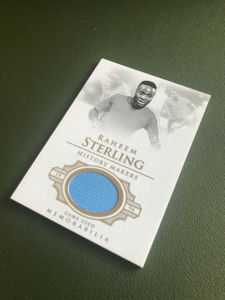 2018 Futera Raheem Sterling History Makers Game Jersey 07/34 Jersey Number