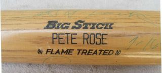 Pete Rose 1971 - 1979 Adirondack 69A Game Bat Signed & Dated 1 - 16 - 78 2