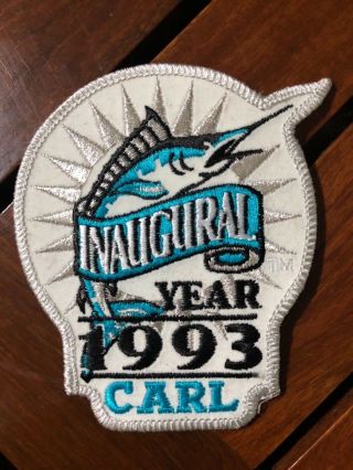 Vintage 1993 Inaugural Florida Marlins Patch 4” X 4 1/4”
