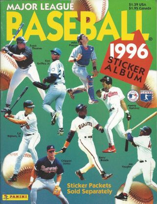 Major League Ml Baseball Panini 1996 Sticker Album