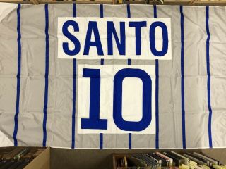 Chicago Cubs Ron Santo 10 Authentic Wrigley Field Flown Flag Blue Stripe 5 
