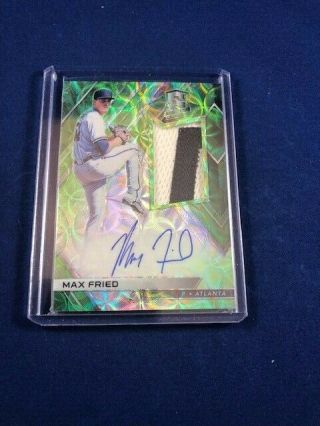Max Fried 2018 Panini Spectra Green 2 - Color Patch Rpa Auto Rjamf Braves 23/25