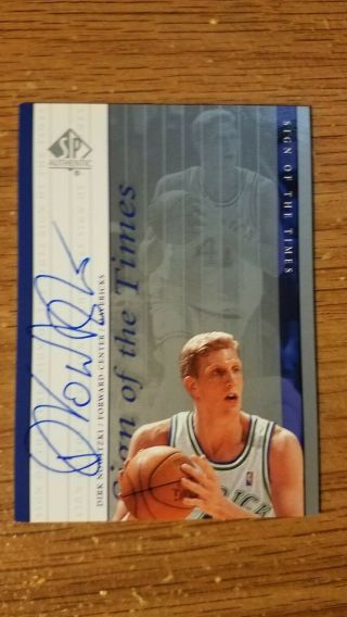Dirk Nowitzki 2000 Sp Sign Of The Times Autograph