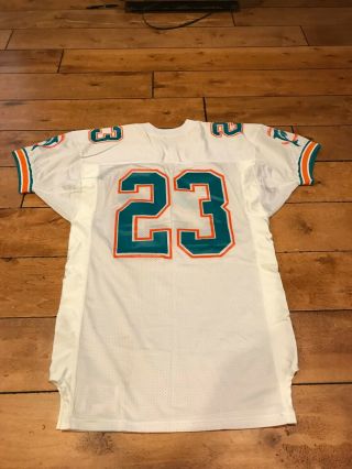 1990 23 Miami Dolphins Troy Stradford Game Worn White Jersey (MEARS LOA) 6