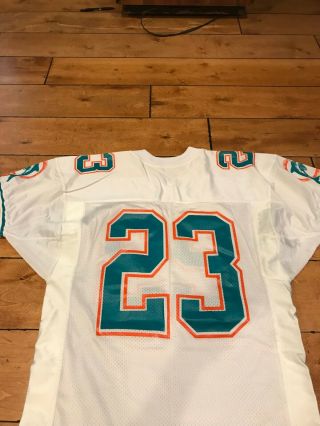 1990 23 Miami Dolphins Troy Stradford Game Worn White Jersey (MEARS LOA) 7