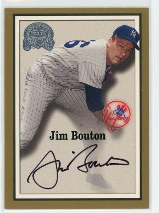 2000 Fleer Greats Of The Game Jim Bouton Auto Autograph Set Break