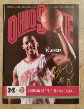 2006 Ohio State Basketball Program Autogrpahed Signed By Jj Sullinger