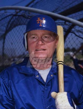 1986 Topps Baseball Card Final Color Negative Rusty Staub Mets