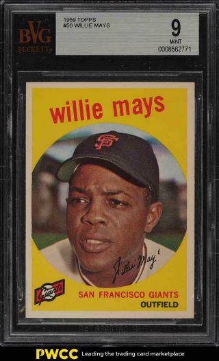 1959 Topps Willie Mays 50 Bvg 9 (pwcc)