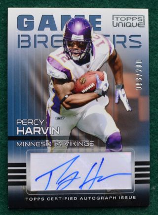 Percy Harvin Auto Rookie Card Rare D /200 - 2009 Minnesota Vikings Autograph Rc