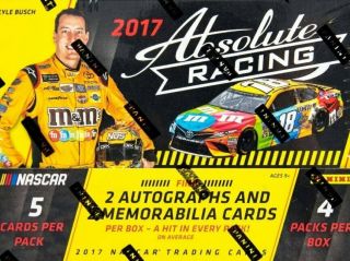 Kyle Busch 2017 Absolute Racing Full Case Break 14 Hobby Boxes
