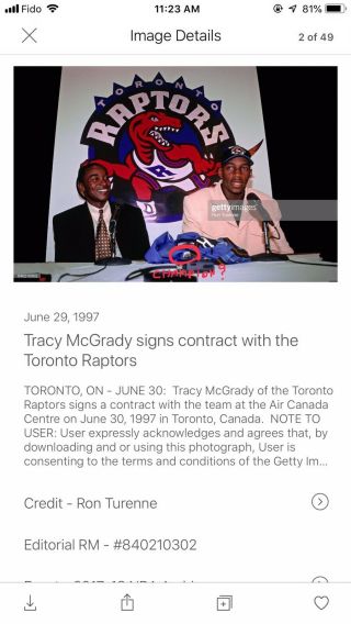 NBA Jersey pro cut Champion Toronto Raptors Jersey Game Issued Tracy McGrady 11