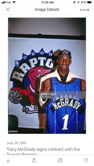 NBA Jersey pro cut Champion Toronto Raptors Jersey Game Issued Tracy McGrady 12