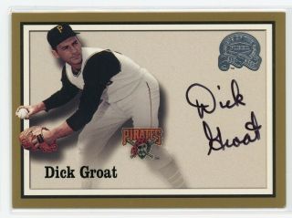 2000 Fleer Greats Of The Game Dick Groat Auto Autograph Set Break