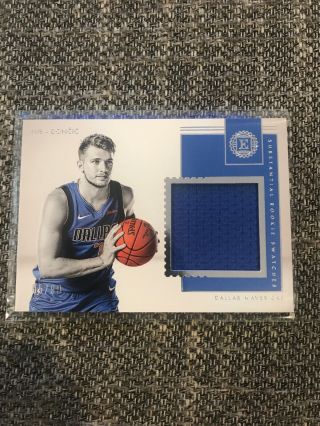 Luka Doncic 2018 - 19 Panini Encased Rc Jersey Patch /99