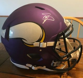 Stefon Diggs Signed Minnesota Vikings Speed Authentic Full Size Helmet