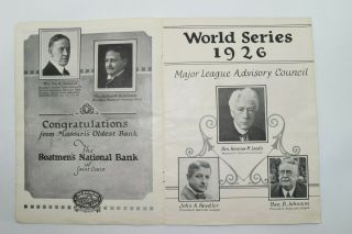 1928 World Series Program MLB Baseball St Louis Cardinals York Yankees 4