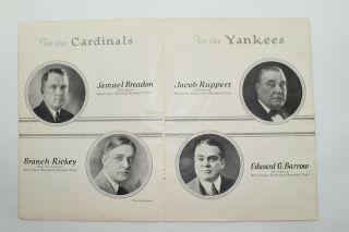 1928 World Series Program MLB Baseball St Louis Cardinals York Yankees 5