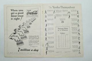 1928 World Series Program MLB Baseball St Louis Cardinals York Yankees 8