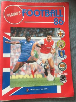 Panini’s Football 86 Sticker Album.