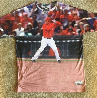 Three60 Gear Men’s 2xl Reds Joey Votto T - Shirt - Double - Sided Shirt Graphics Mlb