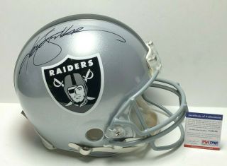 Ken Stabler Signed F/s Authentic Oakland Raiders Helmet Hof/sb Champ Psa Y48296