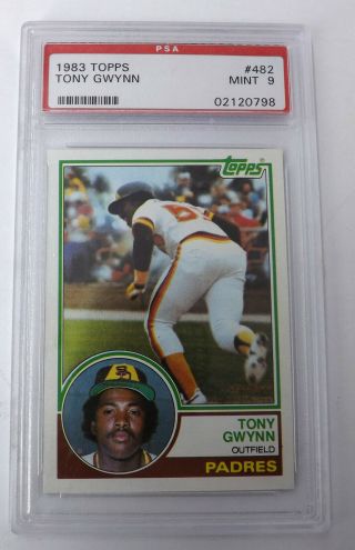 1983 Topps Tony Gwynn 482 San Diego Padres Rookie Card Psa 9 L11