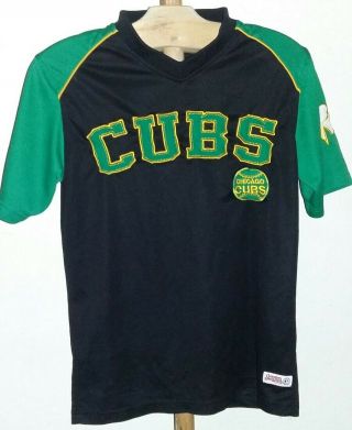 Mlb Chicago Cubs Shirt Jersey Top Lucky Shamrock V - Neck By Stitches Size Small