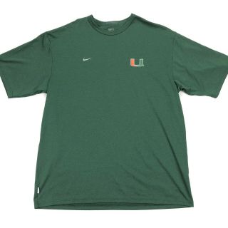 Miami Hurricanes Baseball Nike Men’s T - Shirt Dri - Fit Green • Large
