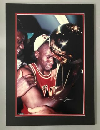 Michael Jordan Signed 12x18 Photo Autographed Auto Uda Hologram Only Bulls Hof