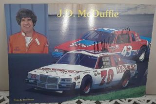 J.  D.  Mcduffie Hand Signed Autographed Poster