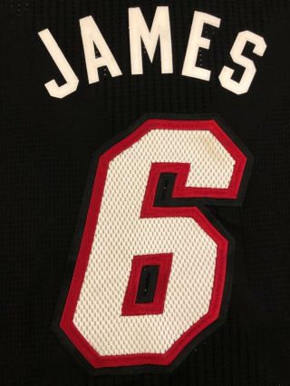 Lebron James Game Worn Miami Heat Pro - Cut Authentic Adidas NBA Jersey No 12