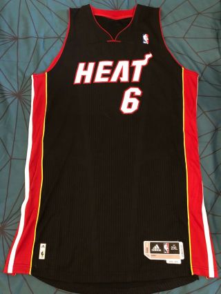 Lebron James Game Worn Miami Heat Pro - Cut Authentic Adidas Nba Jersey No