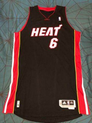 Lebron James Game Worn Miami Heat Pro - Cut Authentic Adidas NBA Jersey No 2