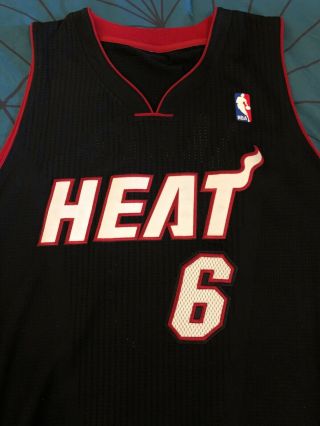 Lebron James Game Worn Miami Heat Pro - Cut Authentic Adidas NBA Jersey No 3