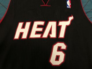 Lebron James Game Worn Miami Heat Pro - Cut Authentic Adidas NBA Jersey No 4