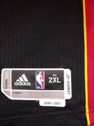 Lebron James Game Worn Miami Heat Pro - Cut Authentic Adidas NBA Jersey No 8